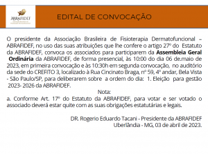 Read more about the article EDITAL DE CONVOCAÇÃO