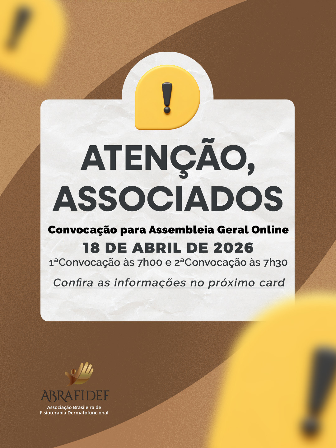 You are currently viewing CONVOCAÇÃO PARA ASSEMBLEIA GERAL ORDINÁRIA